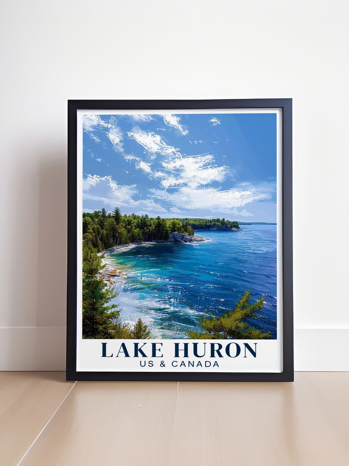 Lake Huron Daytime Shoreline Poster With Rocky Coast And Blue Water - Image 4