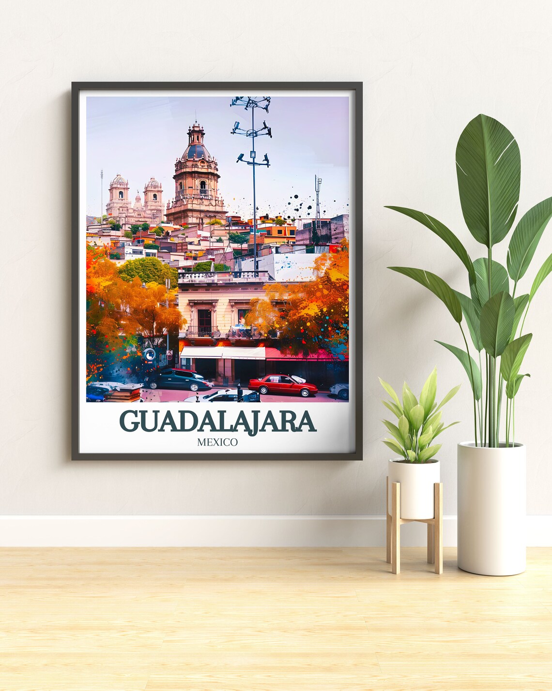 Guadalajara Mexico Cathedral Domes Colonial City Travel Poster - Image 3