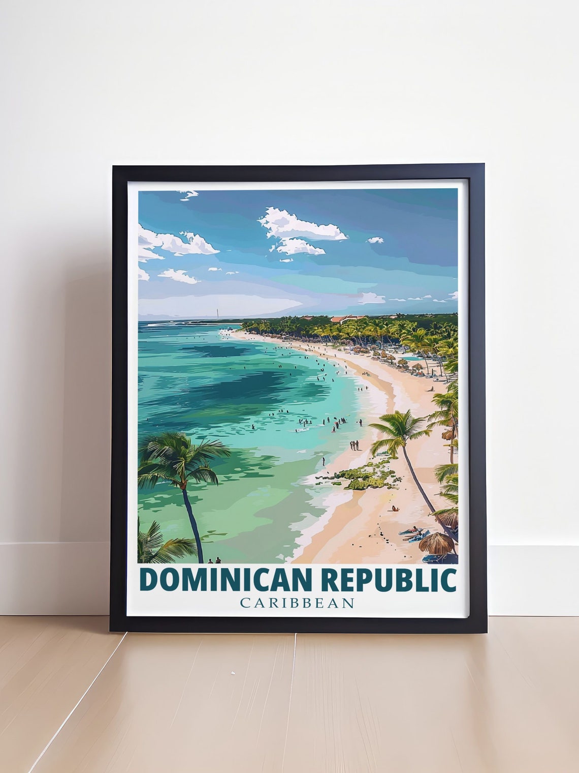 Dominican Republic Punta Cana Aerial Beach Palms Coast Poster - Image 4