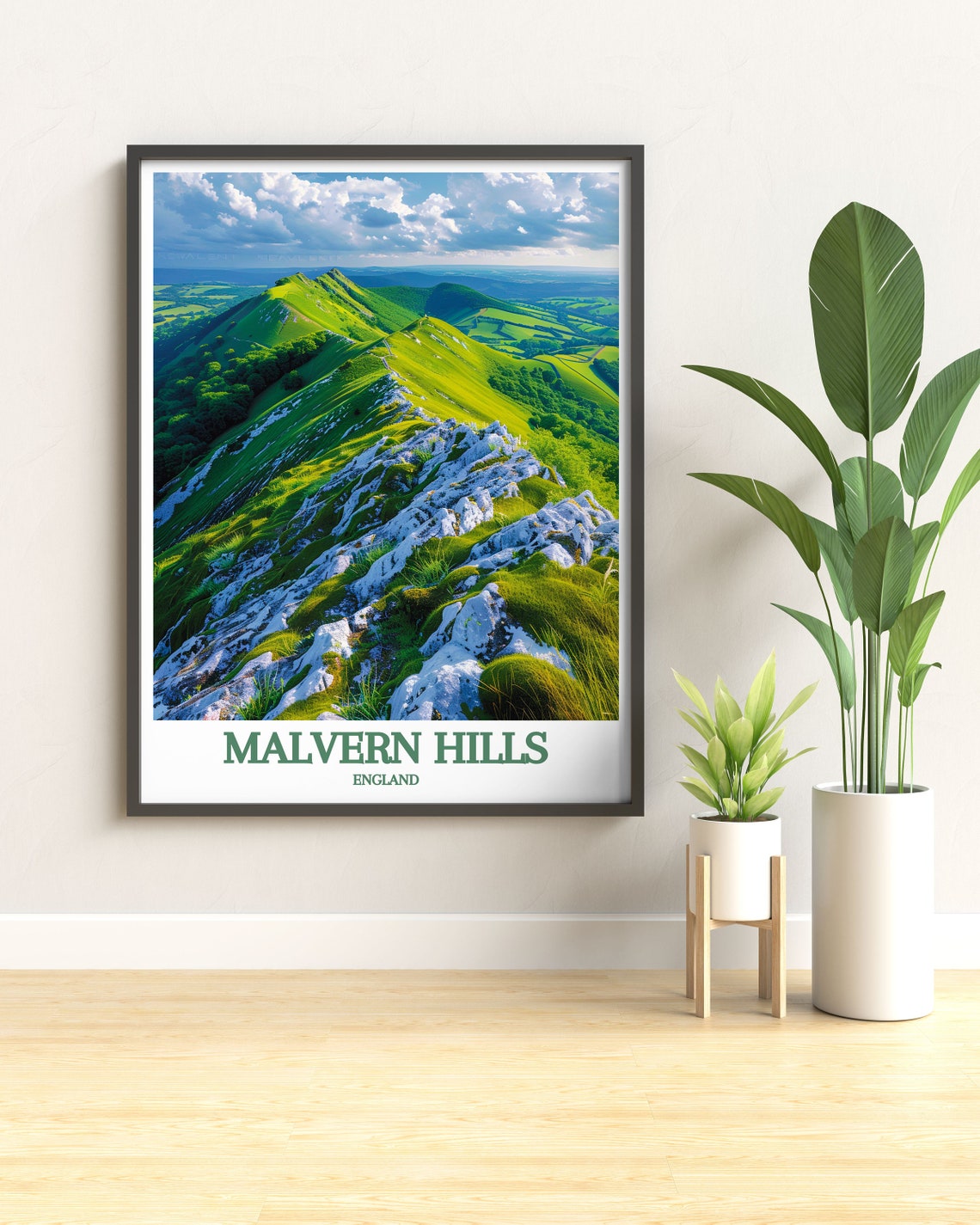 Malvern Hills England Limestone Ridgeline Panorama Scenic Poster - Image 3