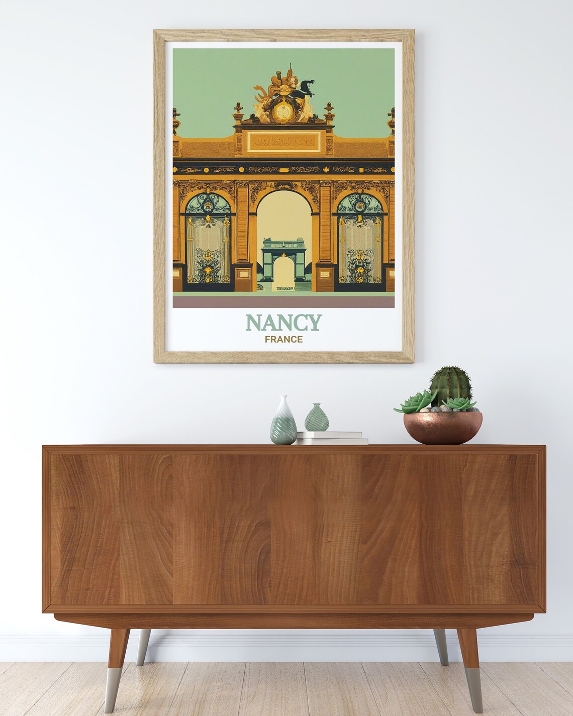 Nancy France Place Stanislas Arch Golden Gate Vintage Travel Poster - Image 2