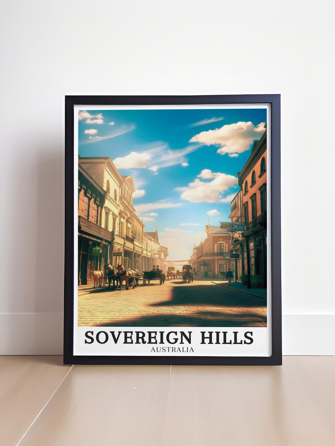 Sovereign Hills Australia Historic Main Street Sunlight Travel Poster - Image 4
