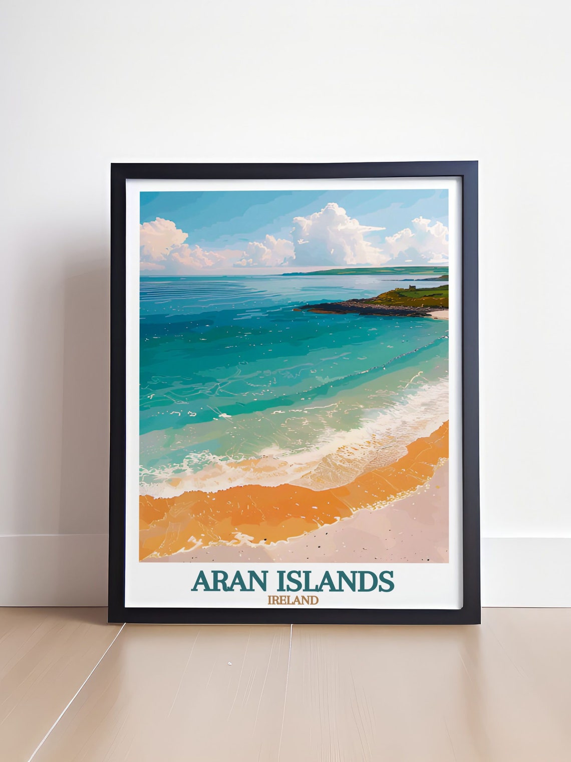 Aran Islands Ireland Kilmurvey Beach Golden Coast Travel Poster - Image 4