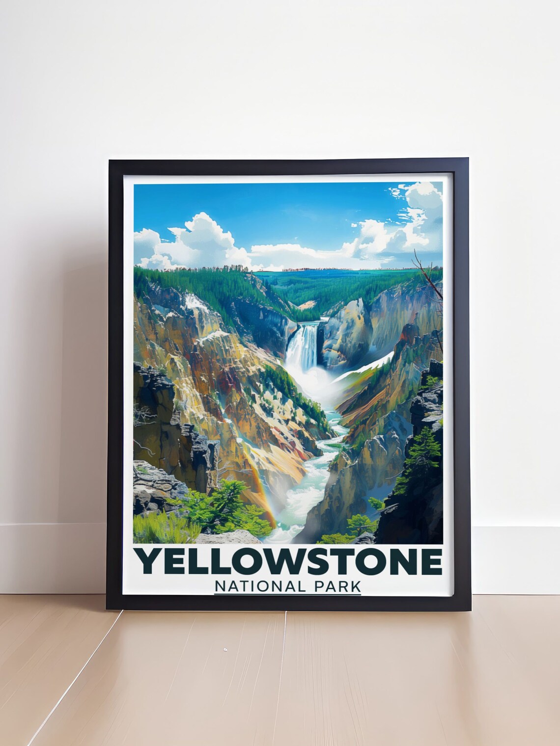 Yellowstone National Park Yellowstone Falls Canyon River Poster - Image 4