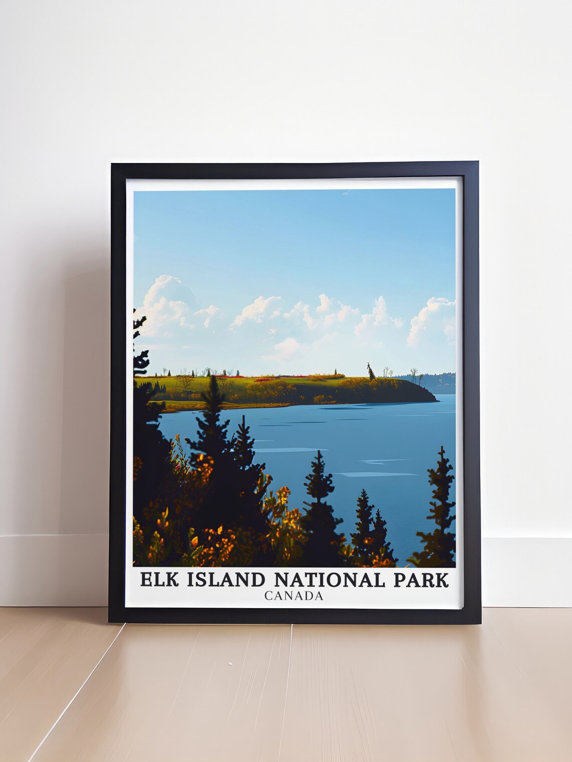 Elk Island National Park Canada Lake View Pine Forest Poster - Image 4