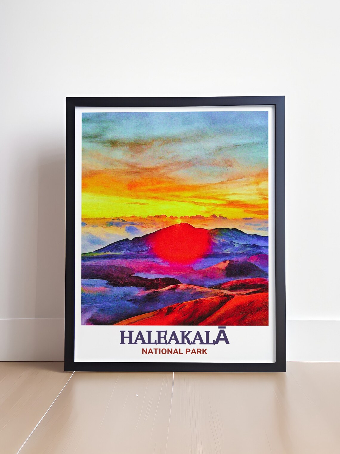 Haleakalā National Park Volcano Sunrise Colorful Sky Travel Poster - Image 4