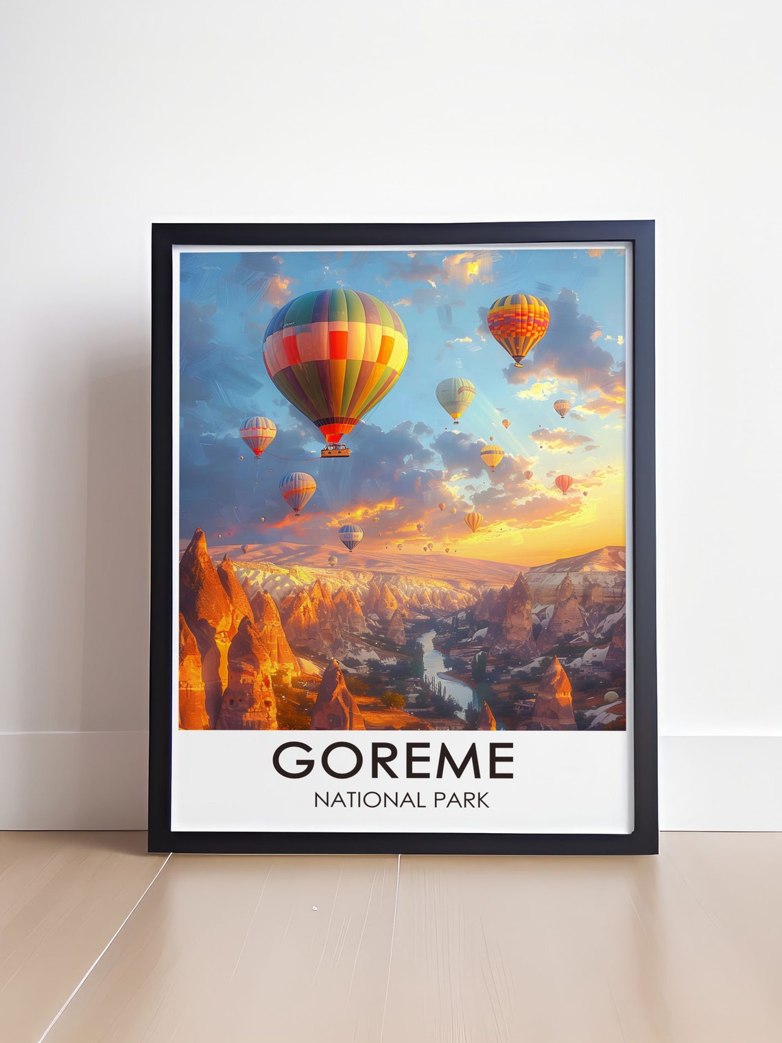 Goreme National Park Art Print Hot Air Balloons Decor Turkey Wall Art Goreme Gift Hot Air Balloons Art Turkey Travel Art - Image 4