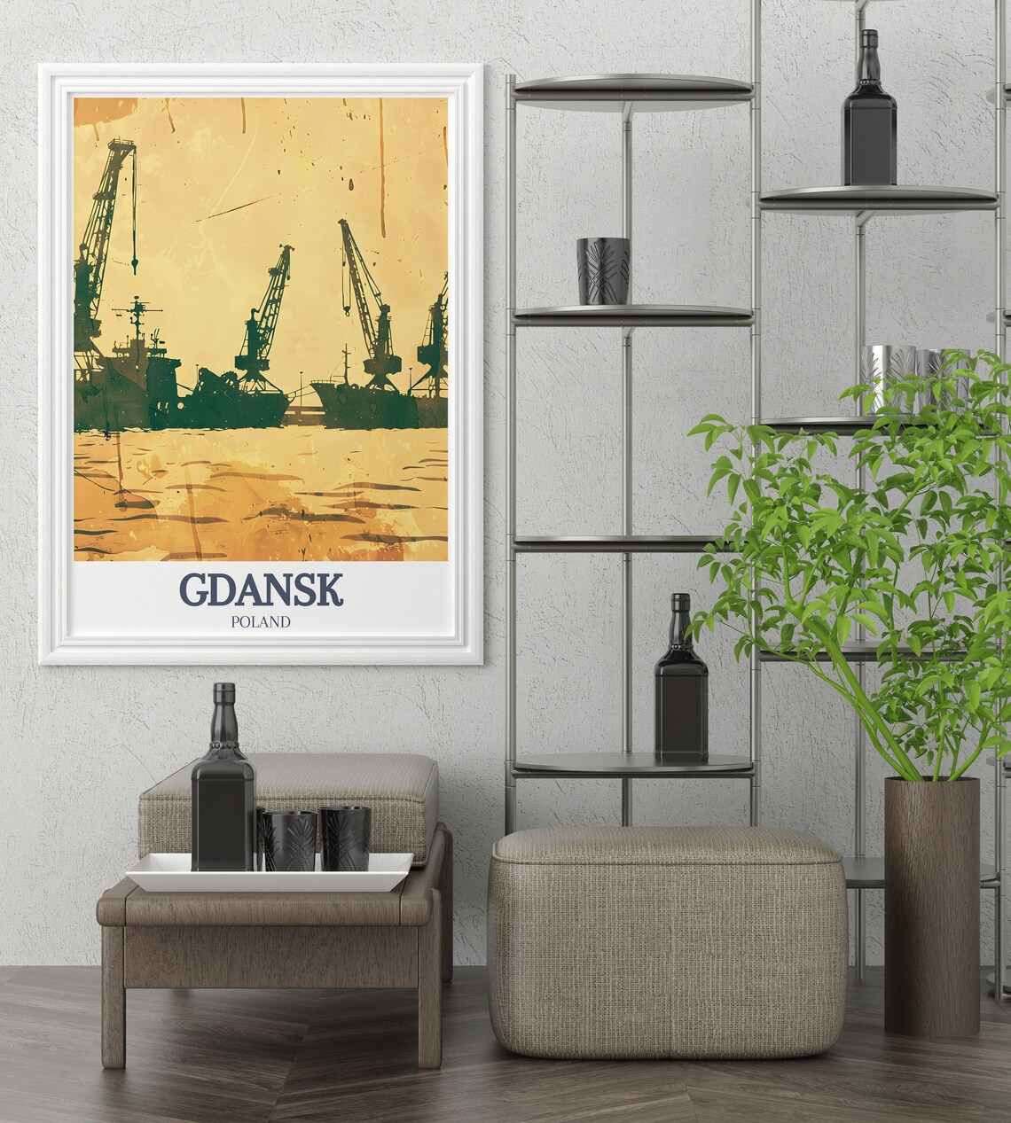 Gdask Travel Poster, Solidarity Square and Shipyard - Image 2