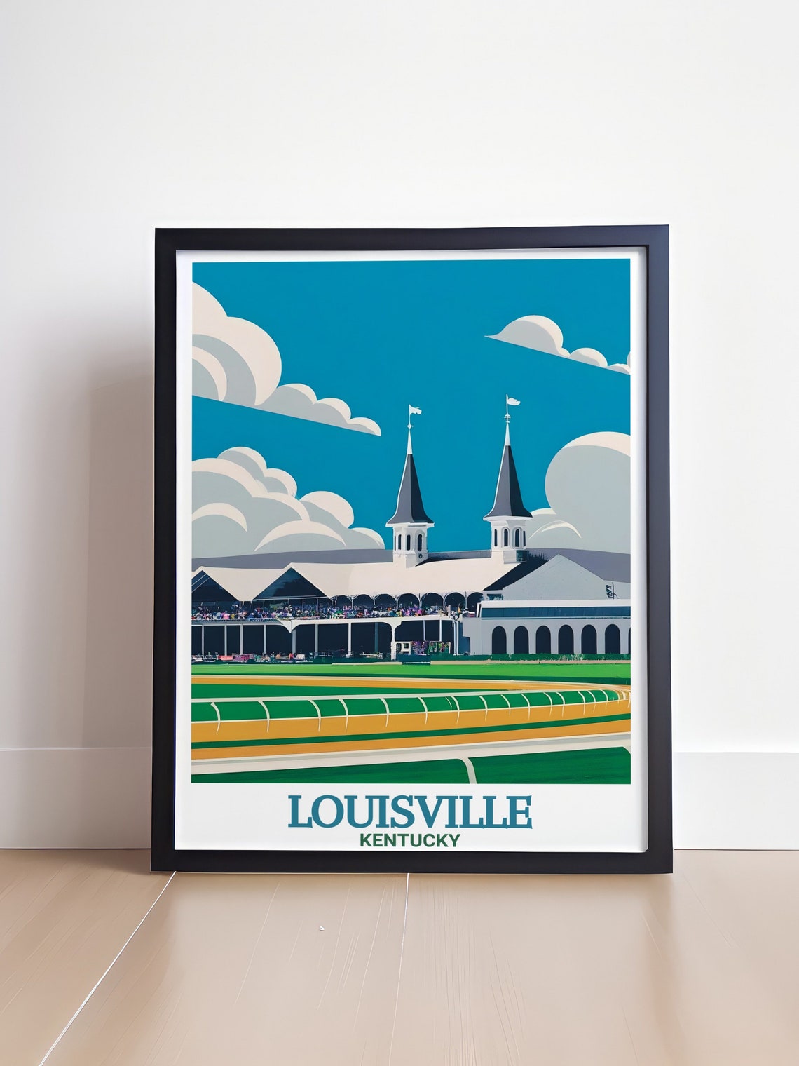Louisville Kentucky Churchill Downs Twin Spires Racetrack Poster - Image 4