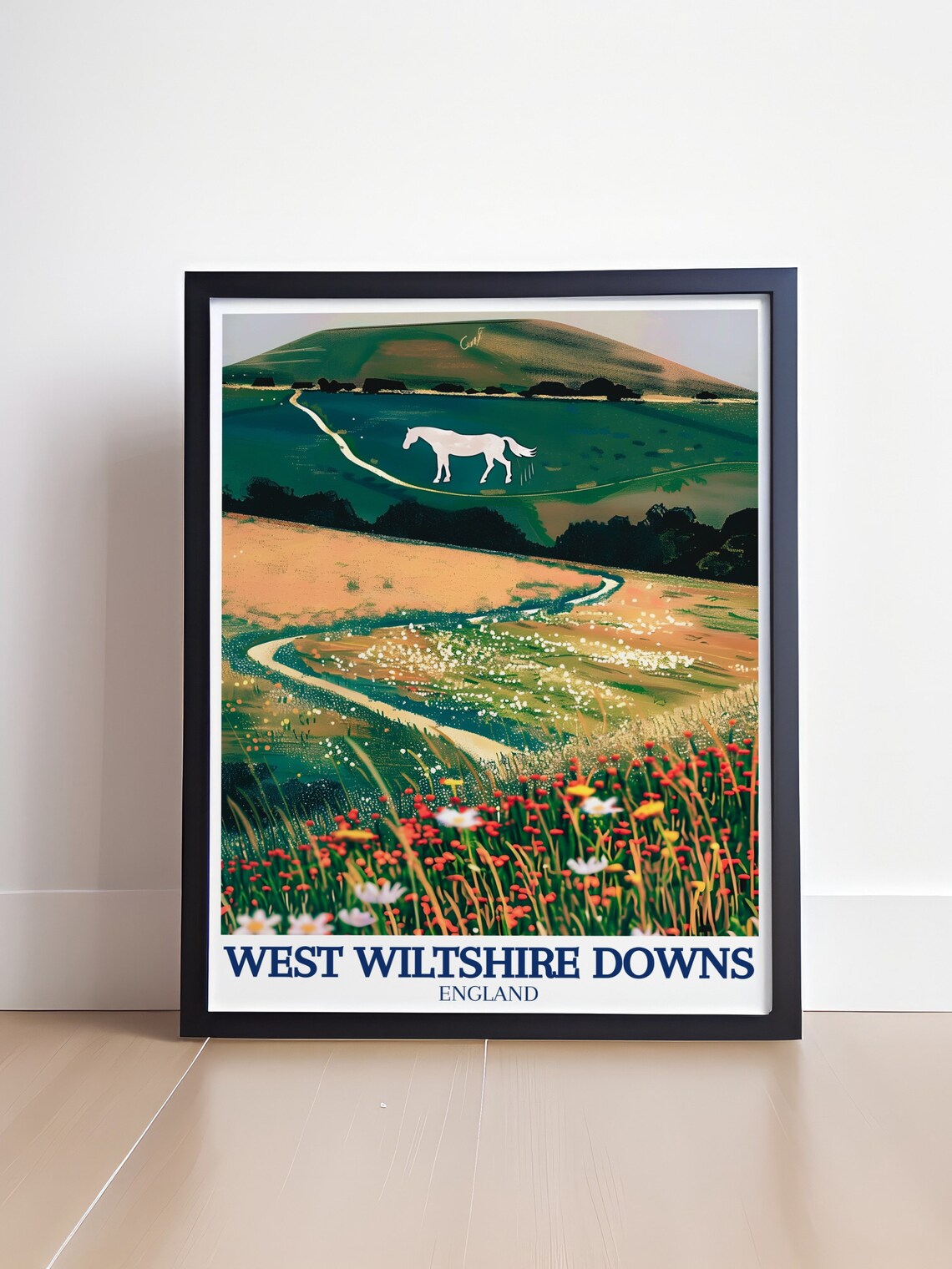 West Wiltshire Downs Westbury White Horse Travel Poster - Image 4