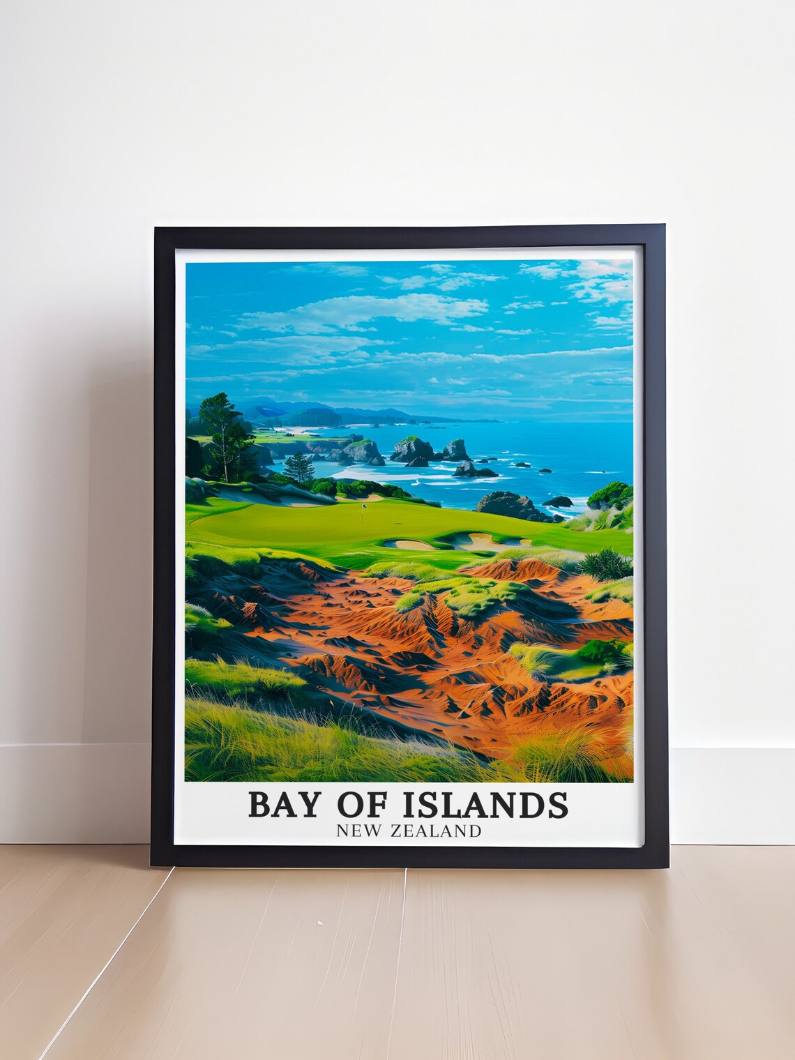 Bay Of Islands New Zealand Scenic Coastal Golf Course Poster - Image 4