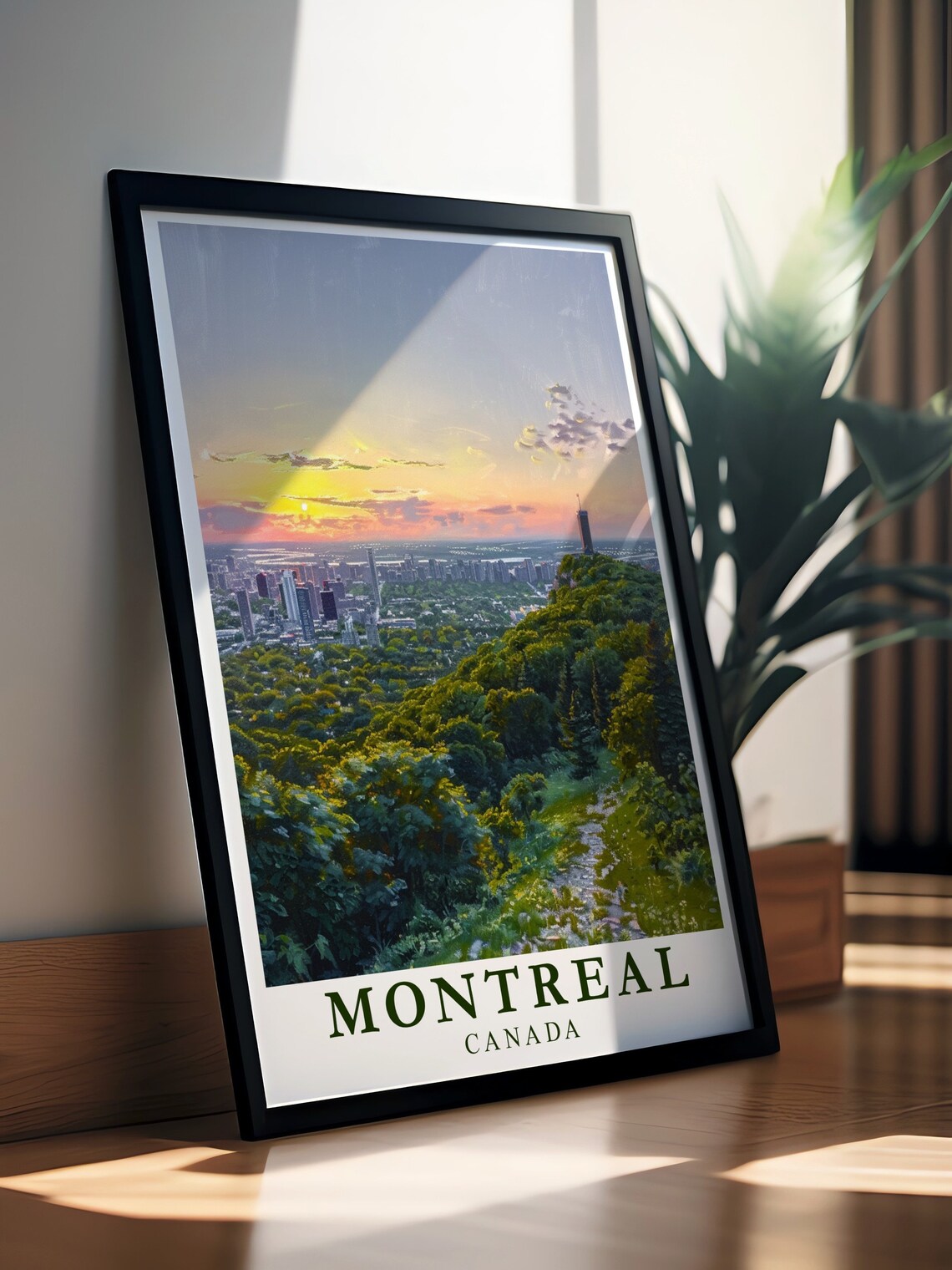 Montreal Travel Poster Mount Royal Art Montreal Art Print Montreal Poster Montreal Travel Print Mount Royal Gift Mount Royal Art - Image 2