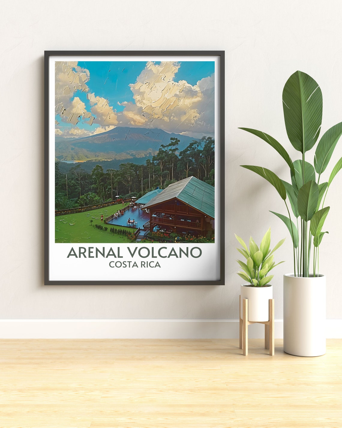 Arenal Volcano Costa Rica Lodge Tropical Rainforest View Poster - Image 2