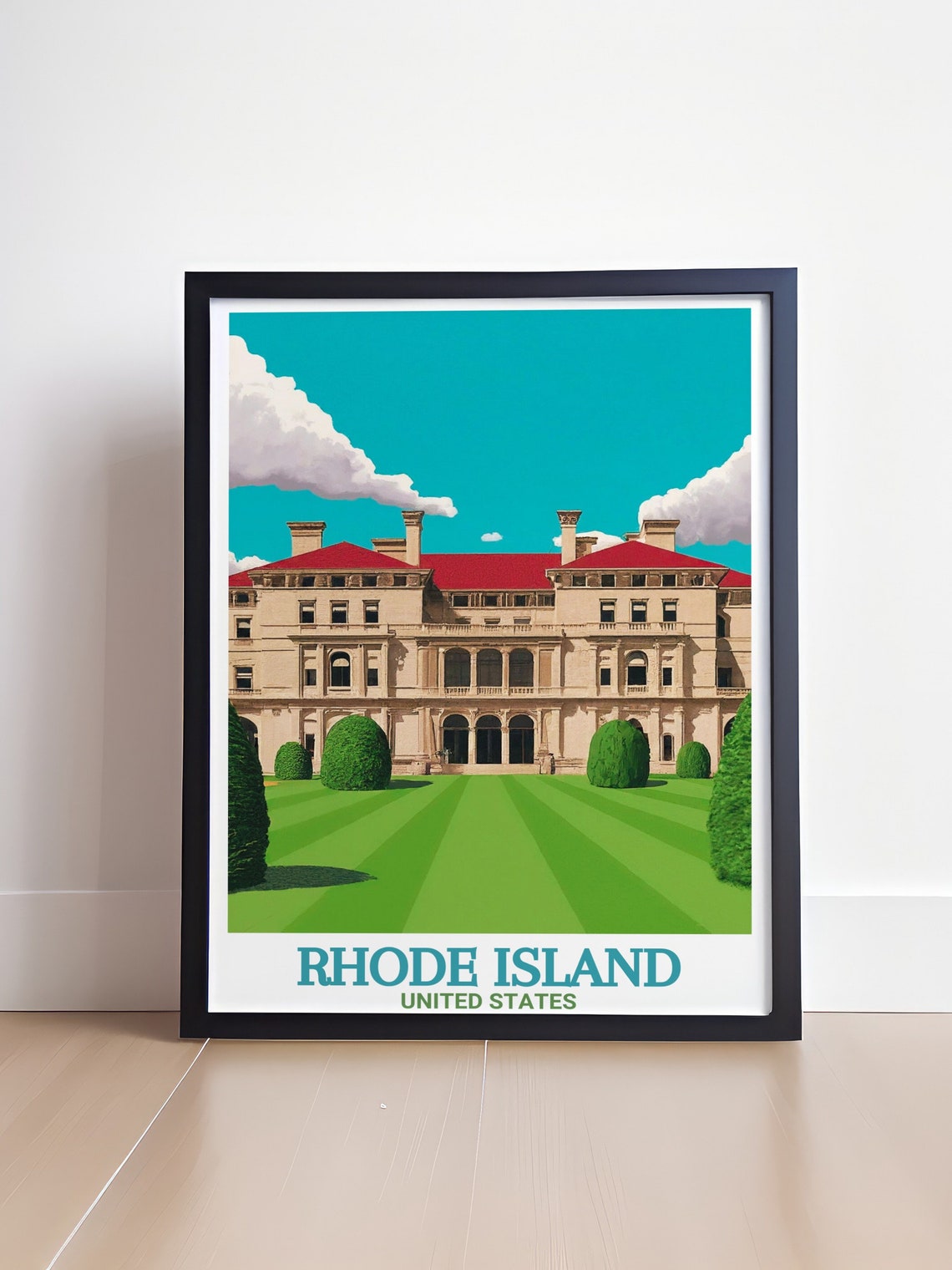 Rhode Island USA Newport Breakers Mansion Gilded Age Art Poster - Image 4