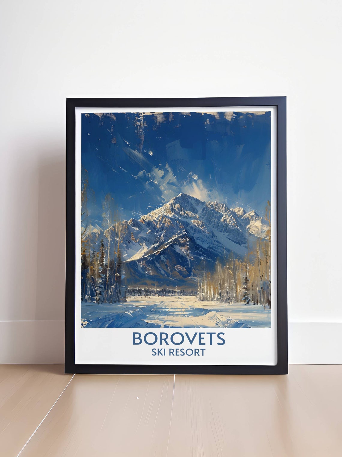 Borovets Ski Resort Towering Snowy Peak Above Winter Forest Poster - Image 4
