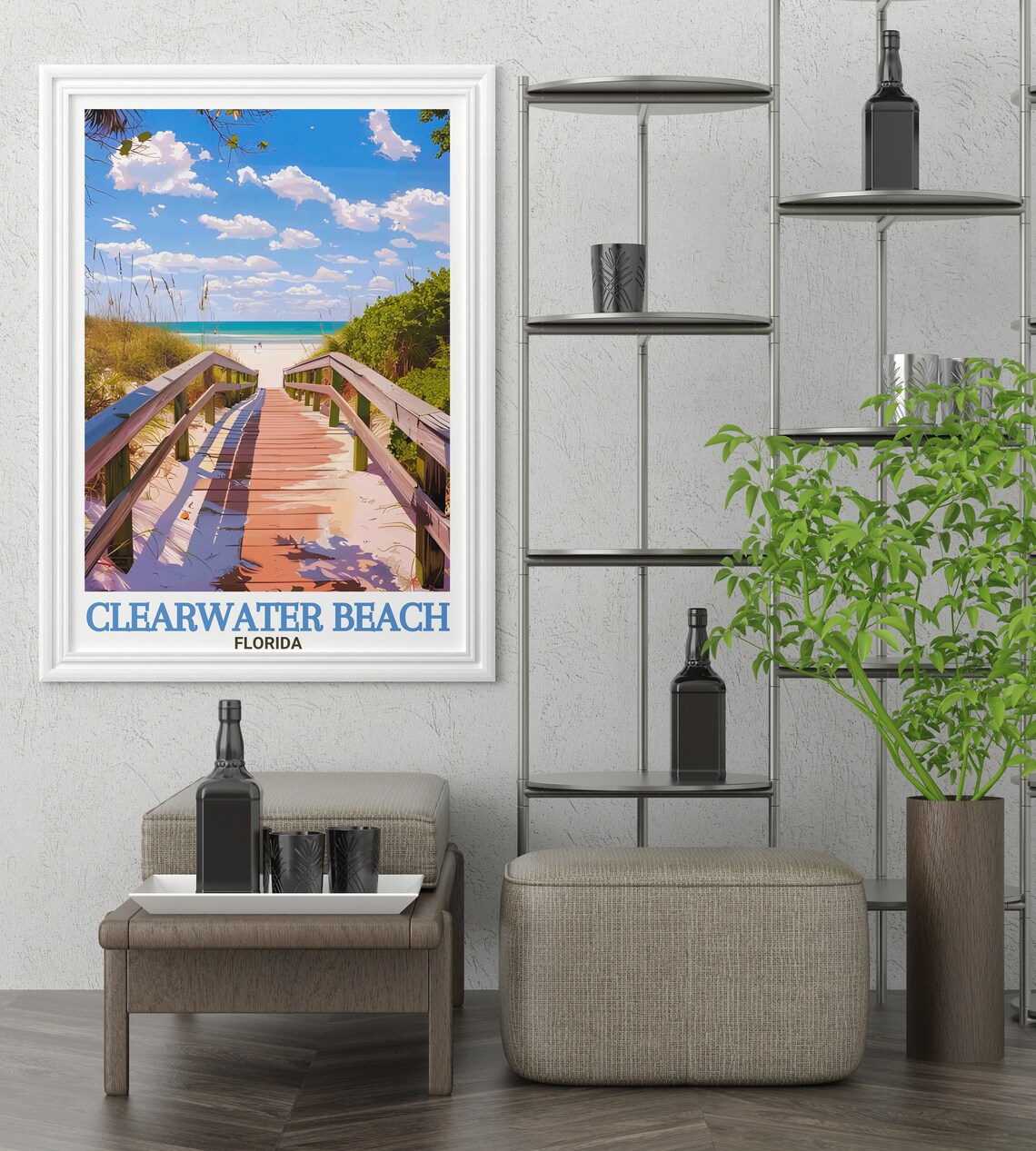 Clearwater Beach and Sand Key Park Travel Poster - Image 3