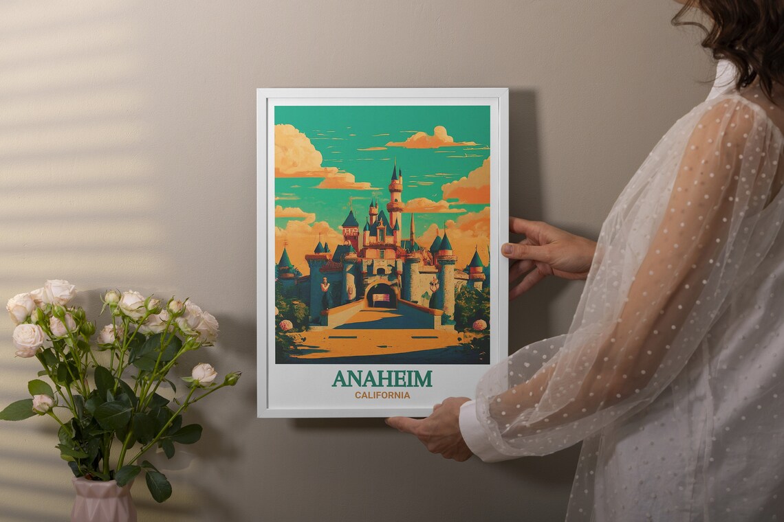 Anaheim California Storybook Castle Sunset Magic Theme Park Poster - Image 2