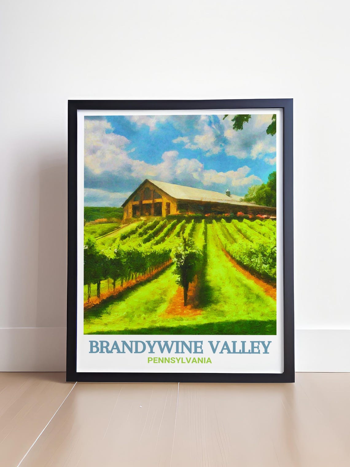 Brandywine Valley Pennsylvania Winery Countryside Green Hills Poster - Image 4