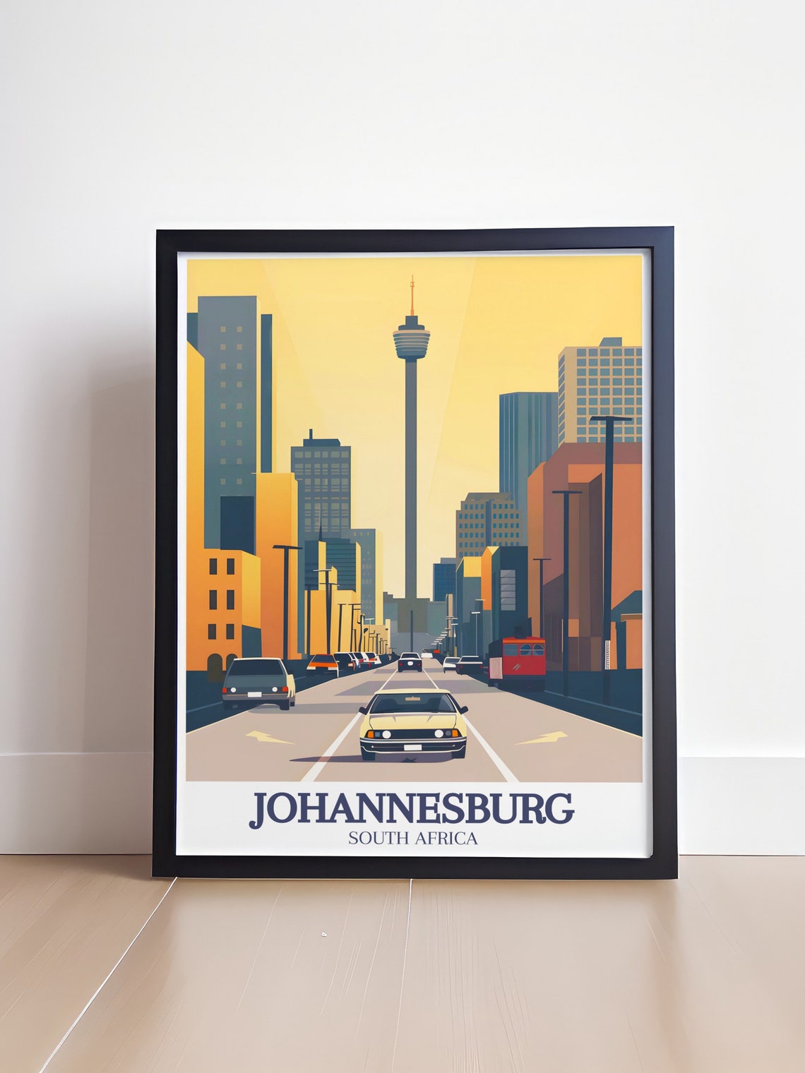 Johannesburg Hillbrow Tower Above City Streets At Sunset Poster - Image 4