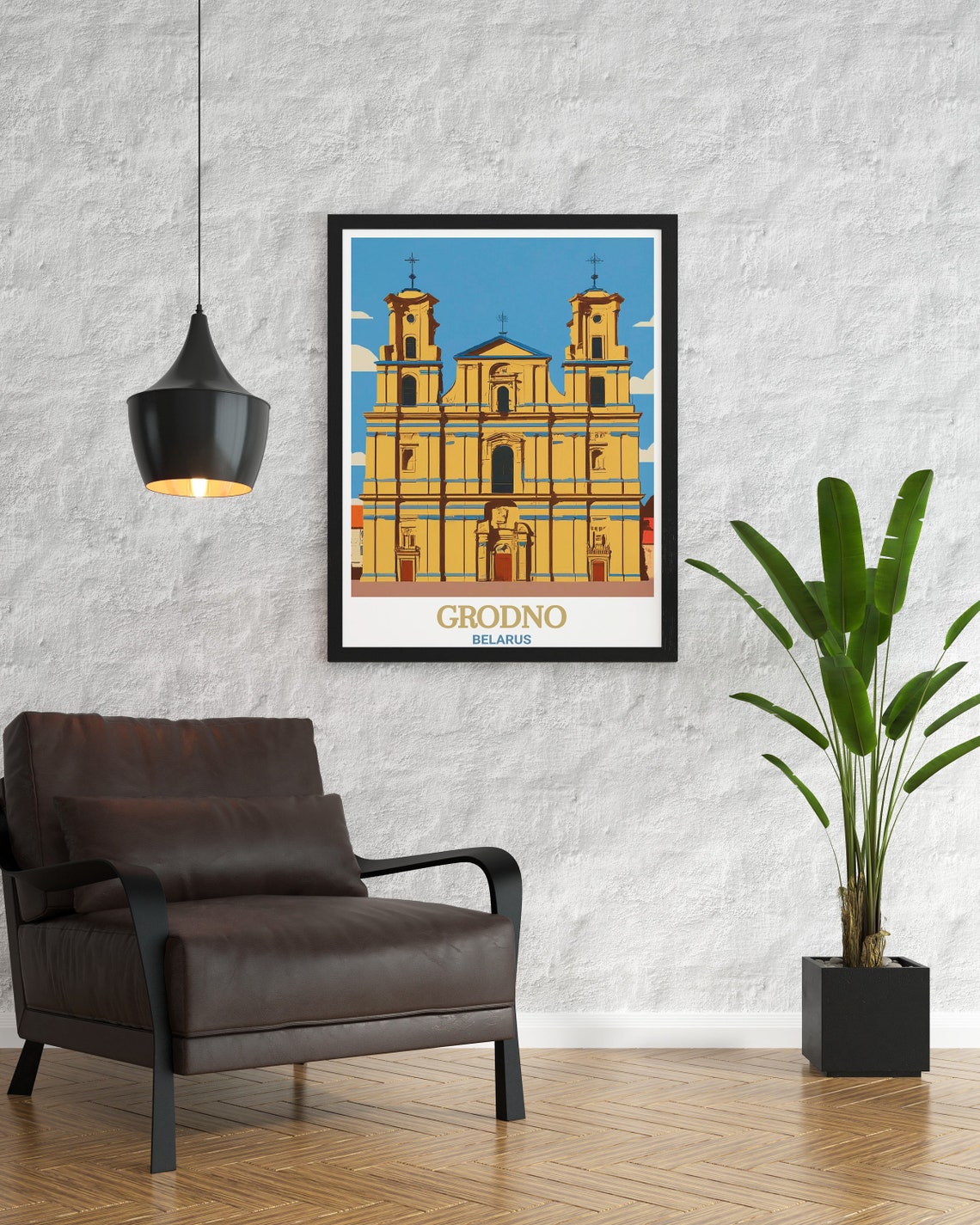 Grodno Belarus St Francis Xavier Cathedral Facade Travel Poster - Image 3