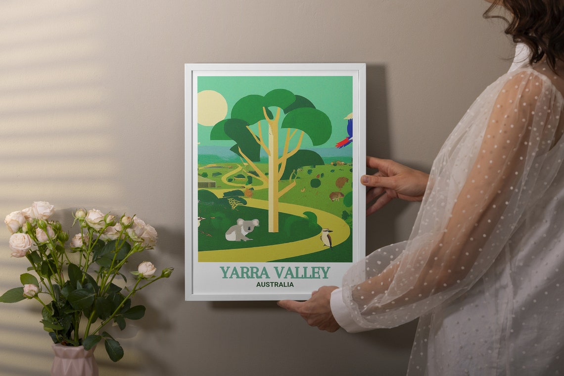 Yarra Valley Australia Koala Bushland Wildlife Scene Travel Poster - Image 2
