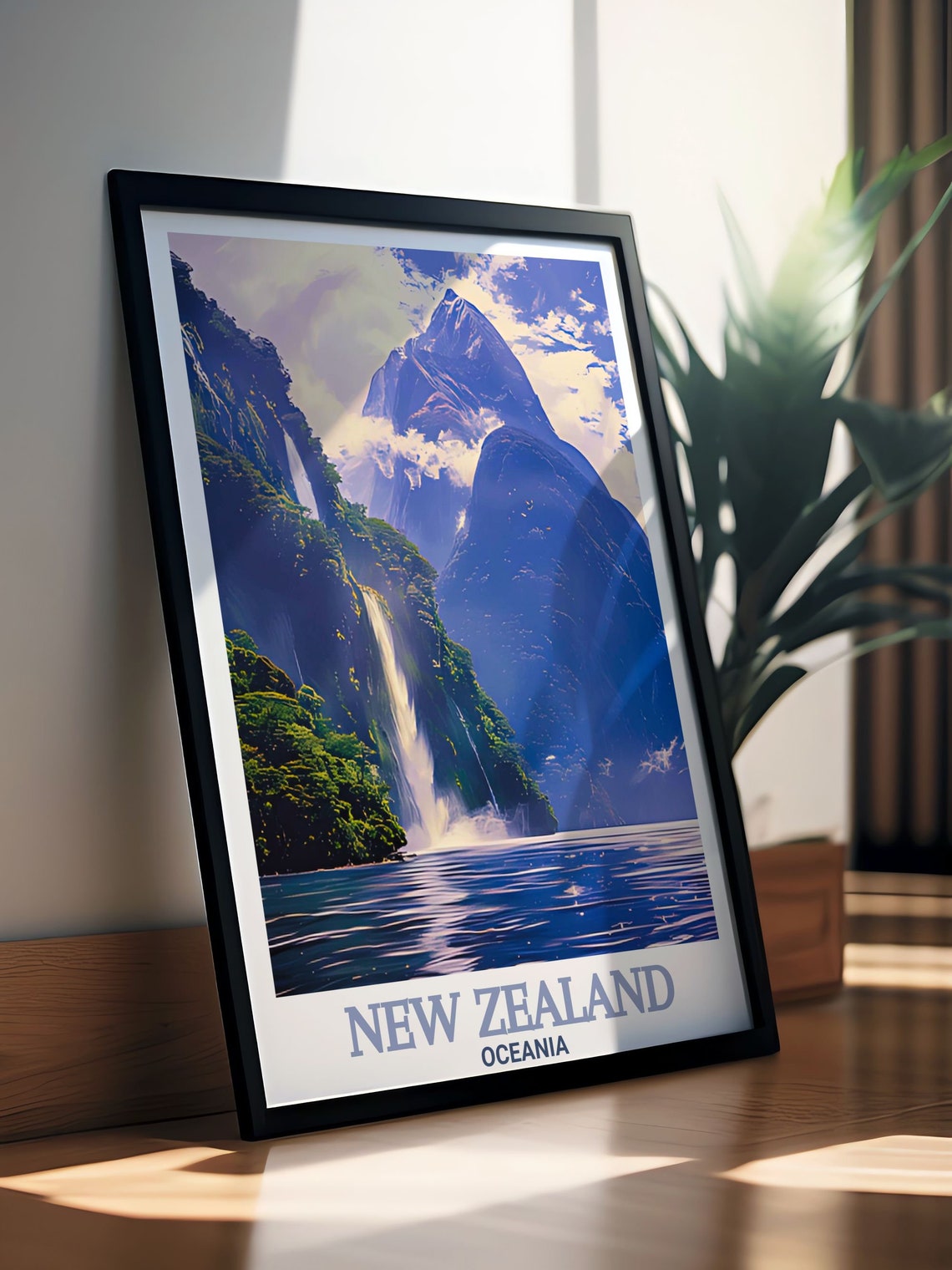 New Zealand Travel Print Milford Sound Print Milford Sound Artwork New Zealand Gifts Milford Sound Poster - Image 2