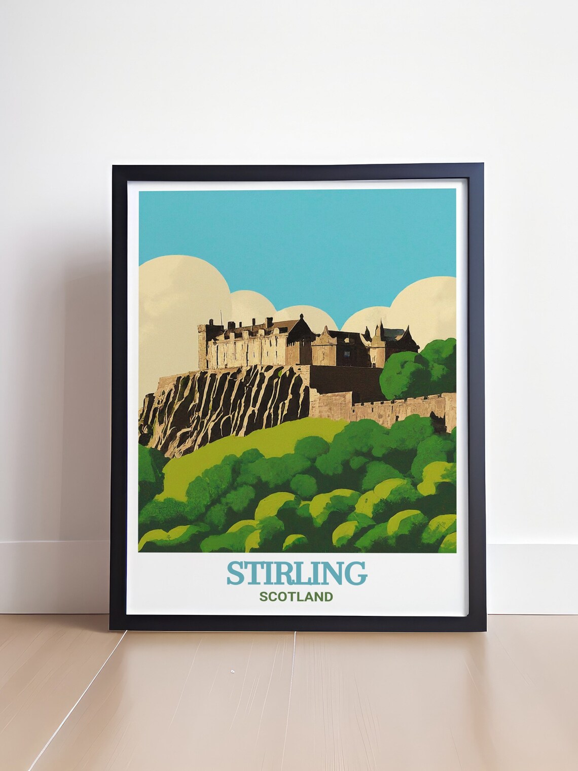 Stirling Scotland Castle on the Rocky Hill Fortress Travel Poster - Image 4
