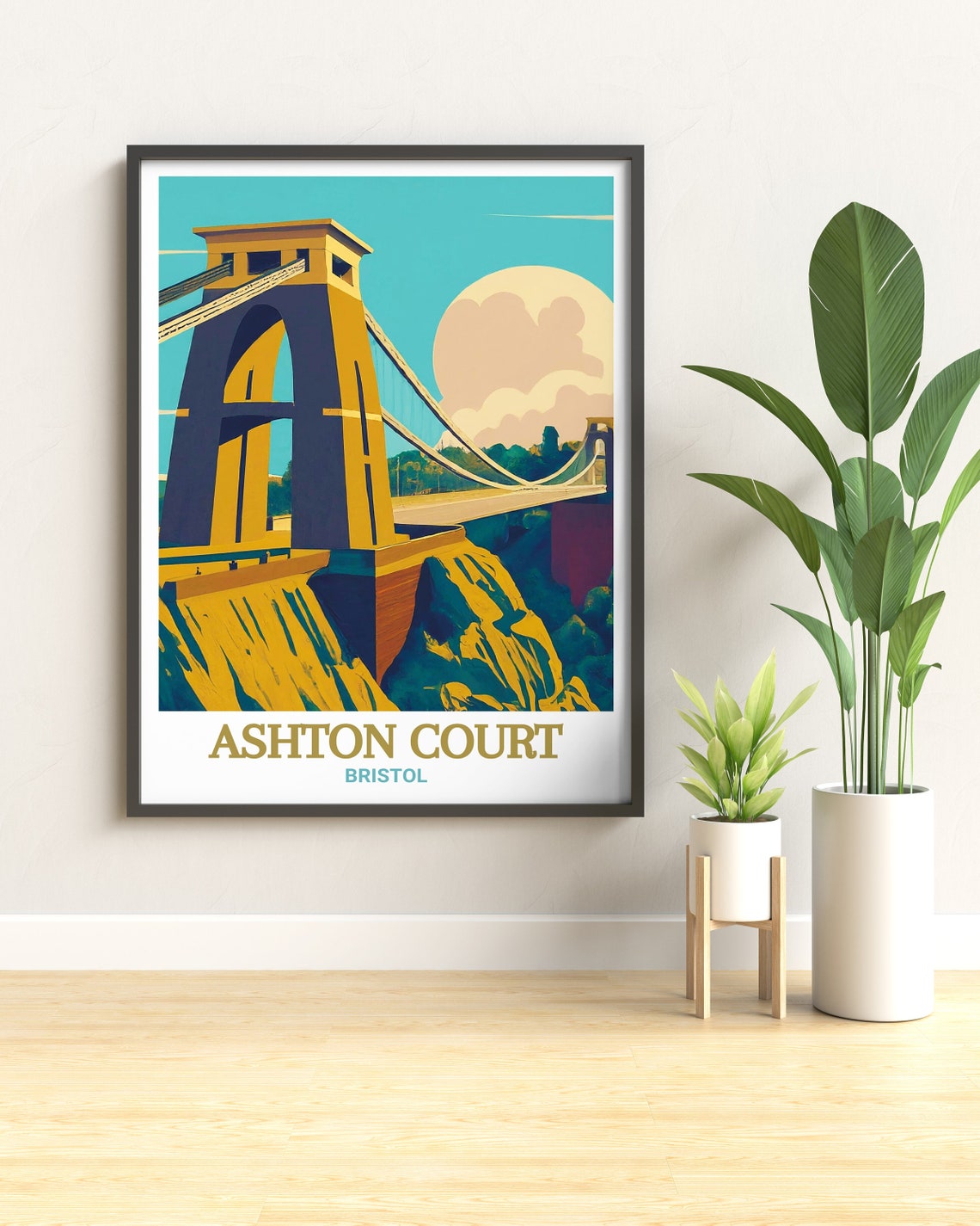 Clifton Suspension Bridge Ashton Court Bristol Sunset Poster - Image 2