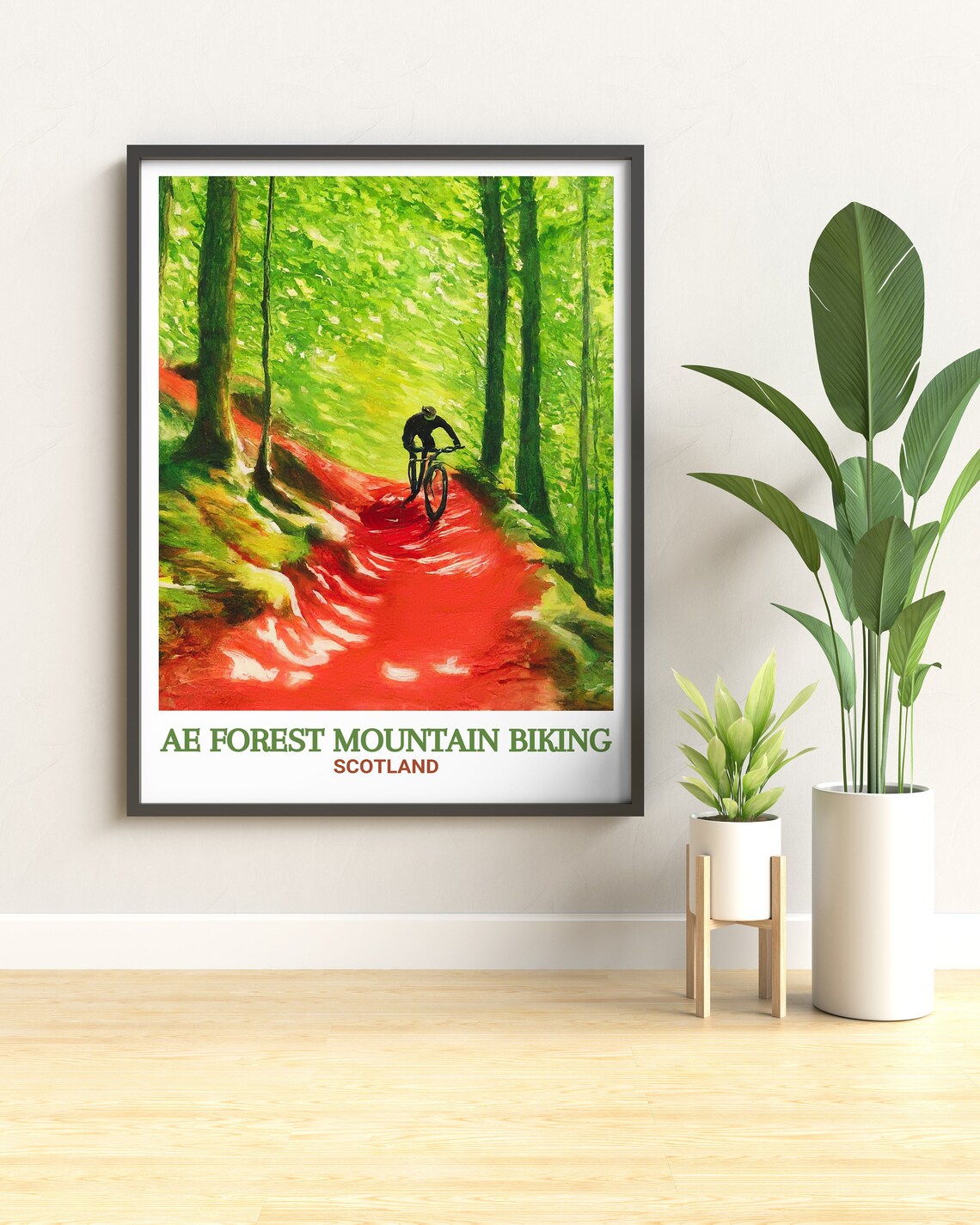 Ae Forest Mountain Biking Wall Art Ae Line Prints Ae Forest Mountain Biking Decor Ae Forest Mountain Biking Gift Ae Line Posters - Image 3
