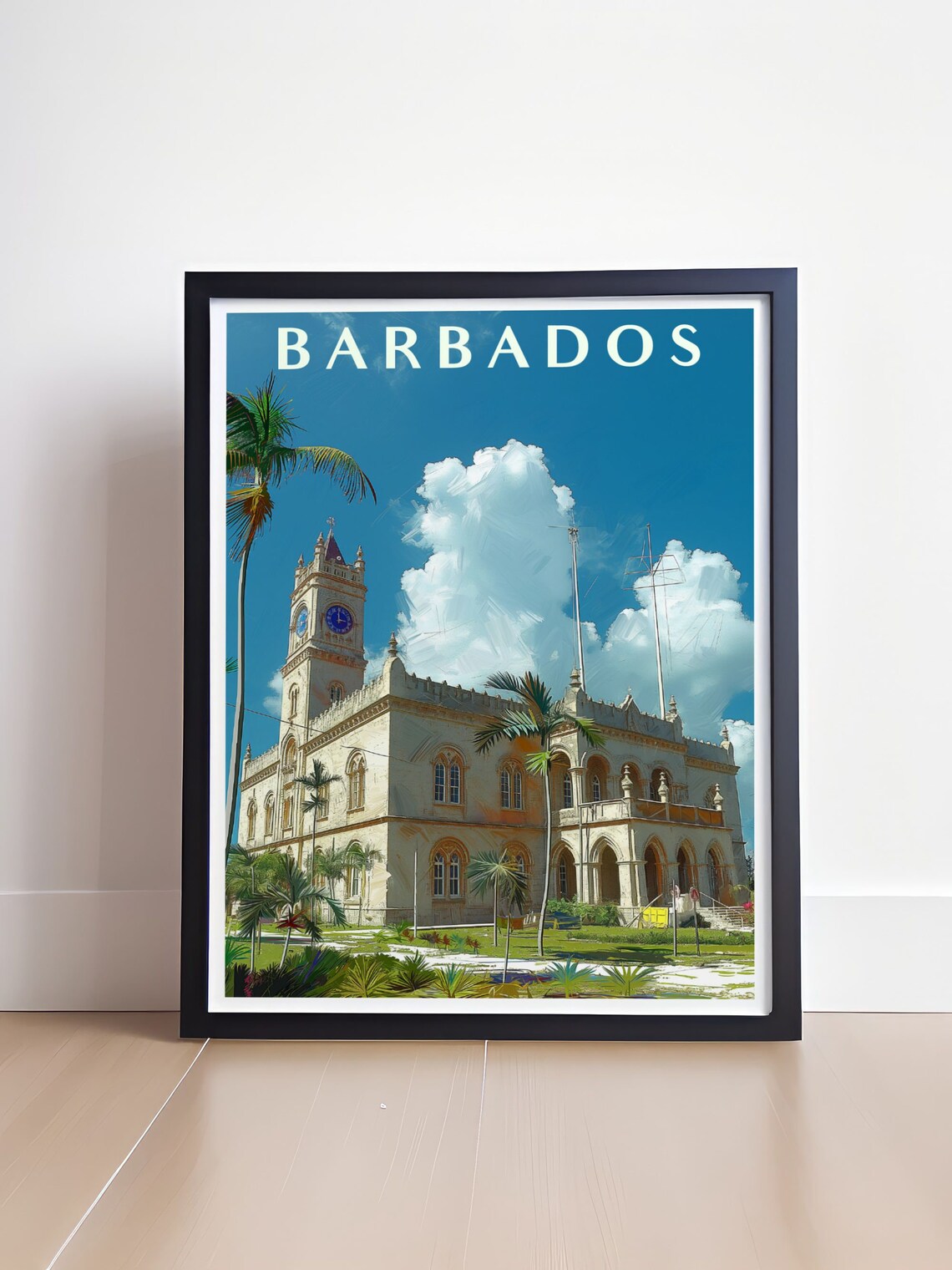 Barbados Parliament Buildings Bridgetown Tropical Travel Poster - Image 4