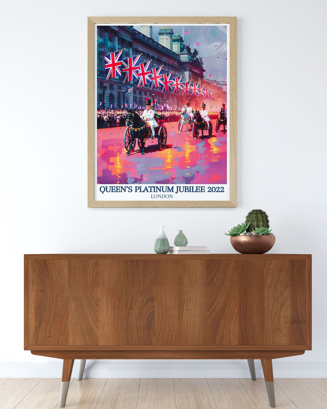 Queen's Platinum Jubilee 2022 London Royal Parade Travel Poster - Image 3