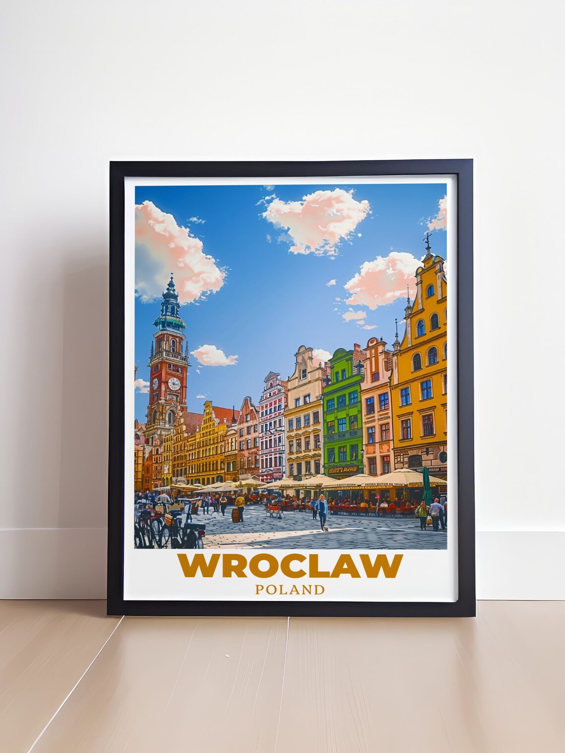 Wroclaw Poland Market Square Colorful Houses Old Town Poster - Image 4