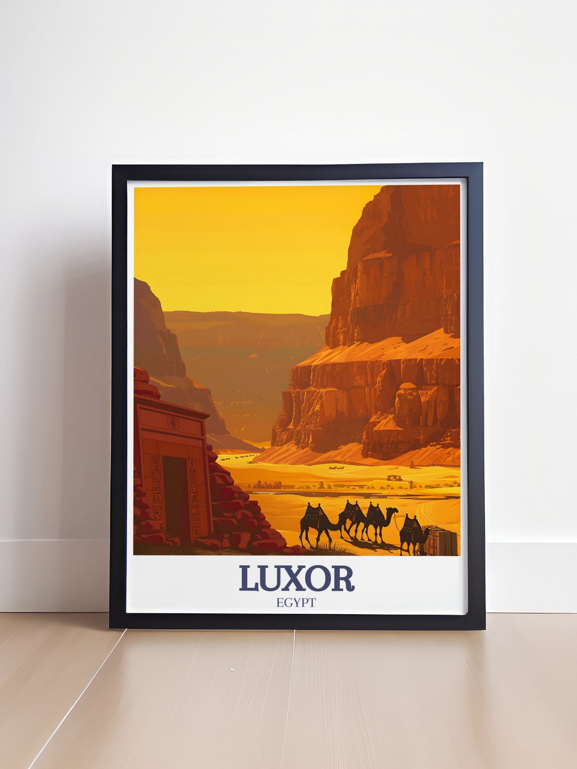 Luxor Travel Art Valley Of The Kings And Nile Delta Egypt Art Luxor Poster Valley Of The Kings And Nile Delta Travel Art Luxor Decor - Image 4