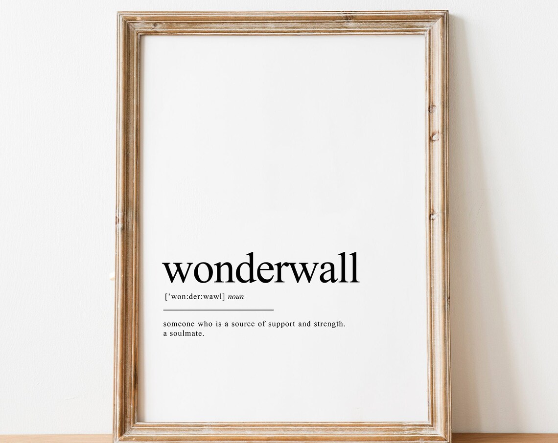 Wonderwall Definition Poster, Soulmate Gift - Image 2