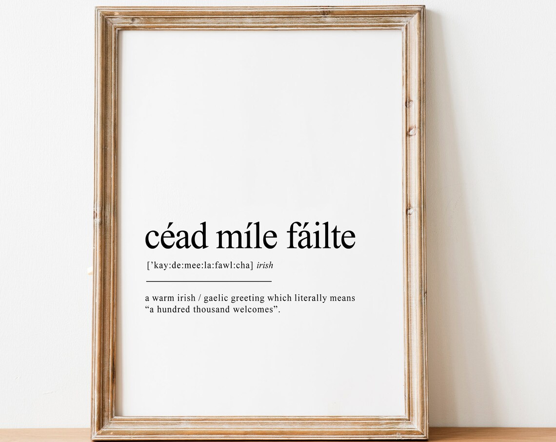 Céad Míle Fáilte Irish Welcome Art Print - Image 2