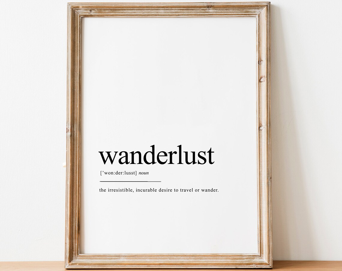 Wanderlust Definition Travel Poster, Adventure Print - Image 2