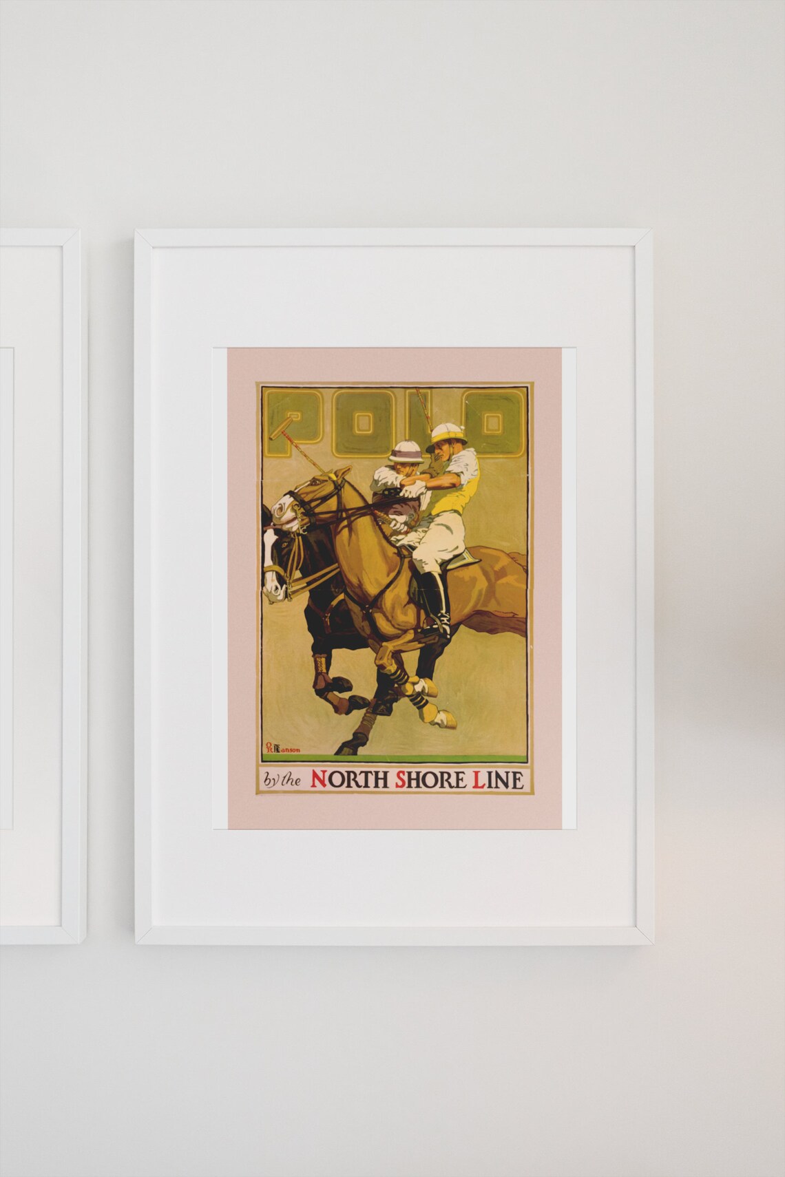 Polo by the North Shore Line 1920s Railway Vintage Travel Poster - Image 3