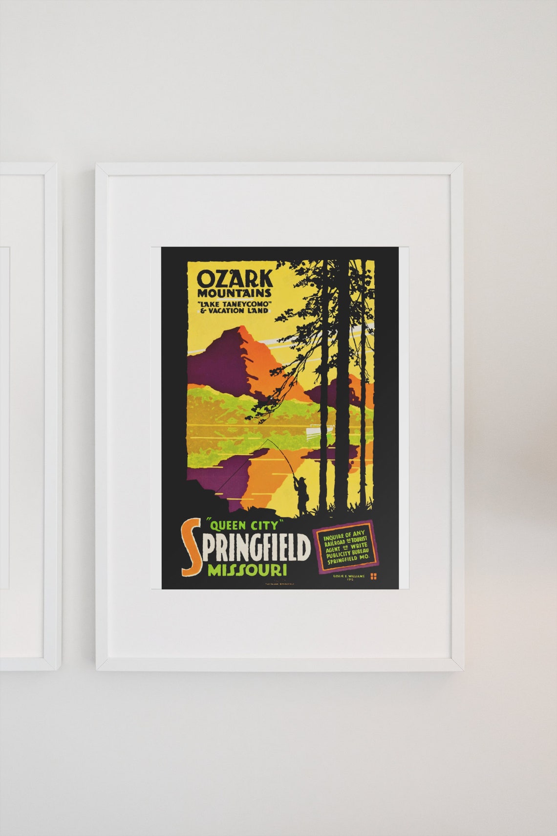 Ozark Mountains Lake Taneycomo Springfield Missouri Travel Poster - Image 3