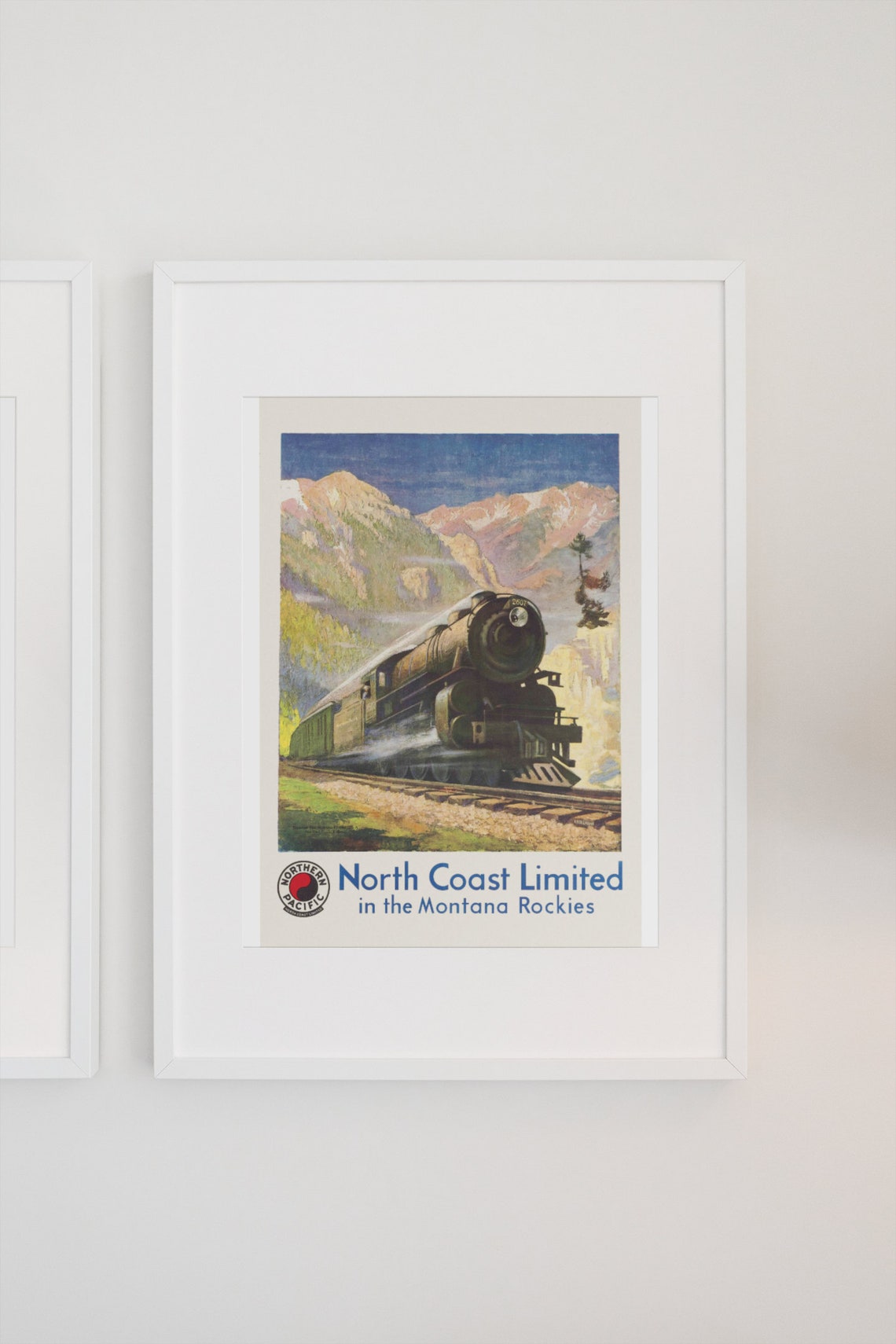 Northern Pacific North Coast Limited Montana Rockies Train Poster - Image 3