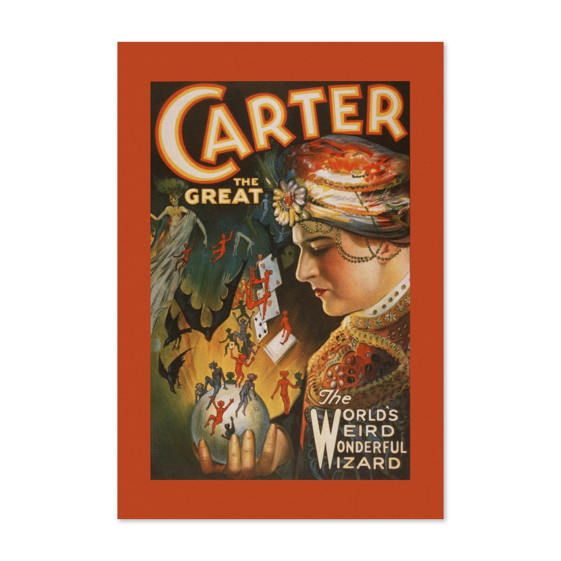 Carter The Great Worlds Weird Wonderful Wizard Magic Art Poster