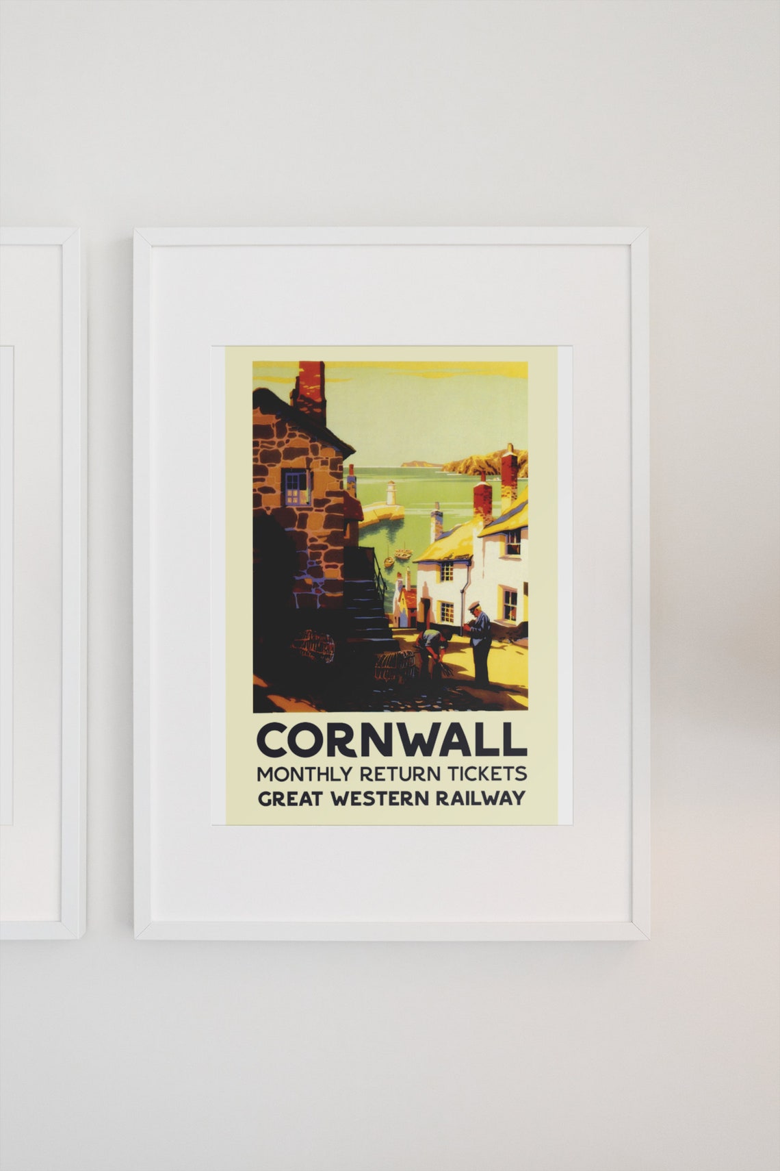 Cornwall Fishing Village Harbor Great Western Railway Poster - Image 3