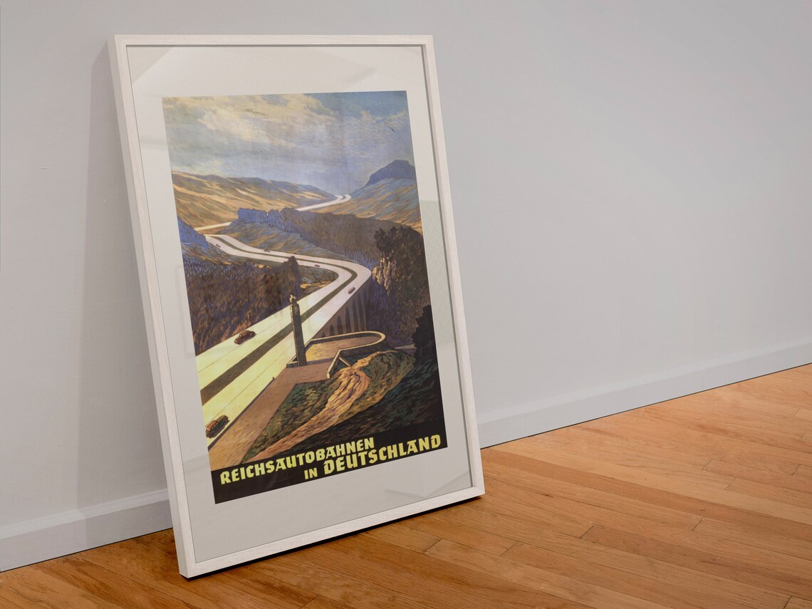 Reichsautobahnen in Deutschland Vintage Highway Travel Poster - Image 4