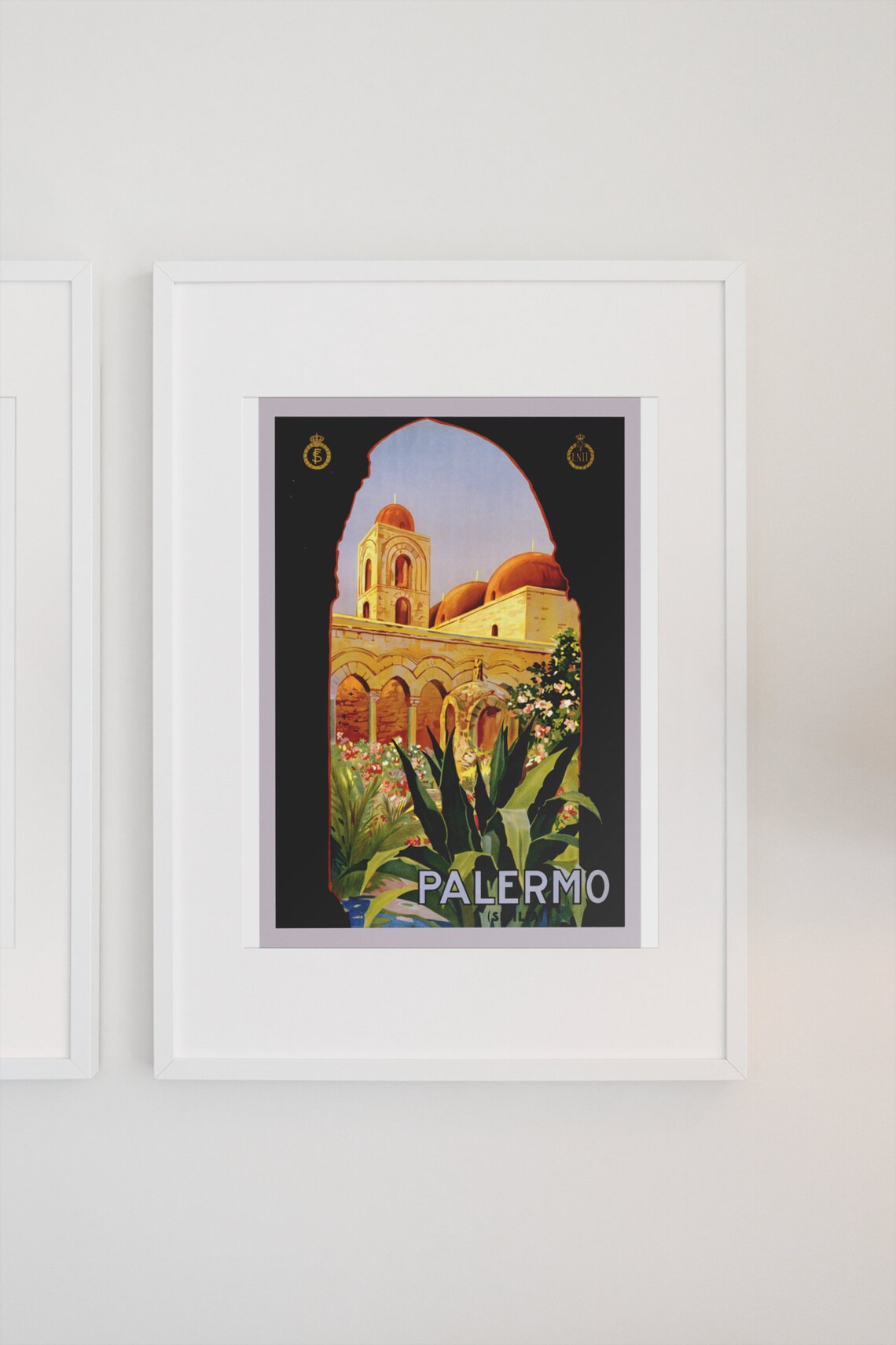 Palermo Sicily Vintage Travel Poster Art Print - Image 3