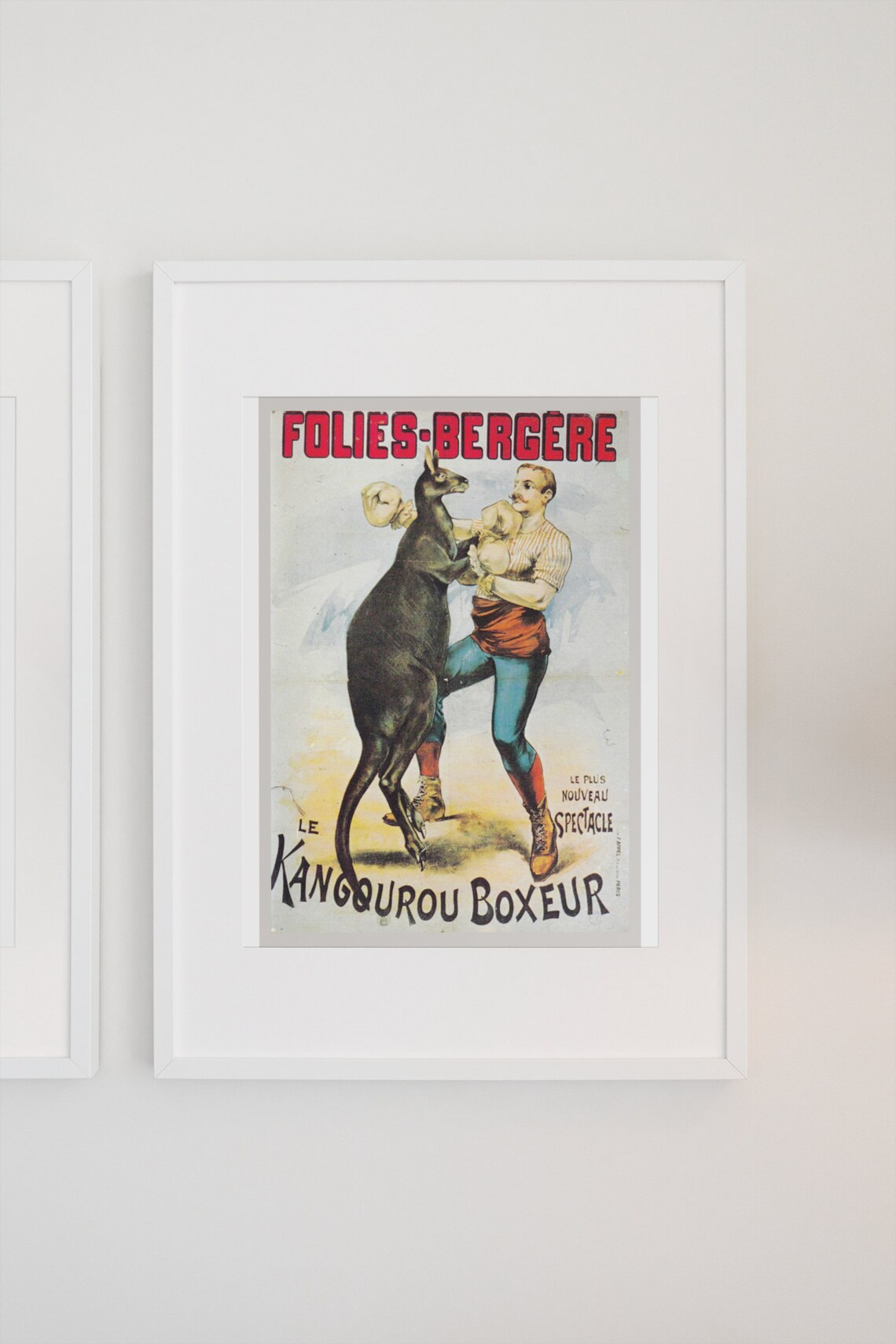 Folies Bergere Kangourou Boxeur Boxing Kangaroo French Poster - Image 3