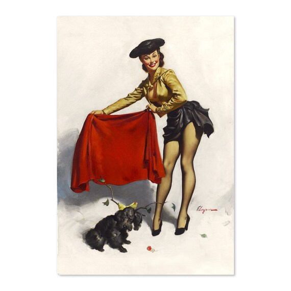 Gil Elvgren Aw Come On 1953 Matador Bullfighter Pinup Poster