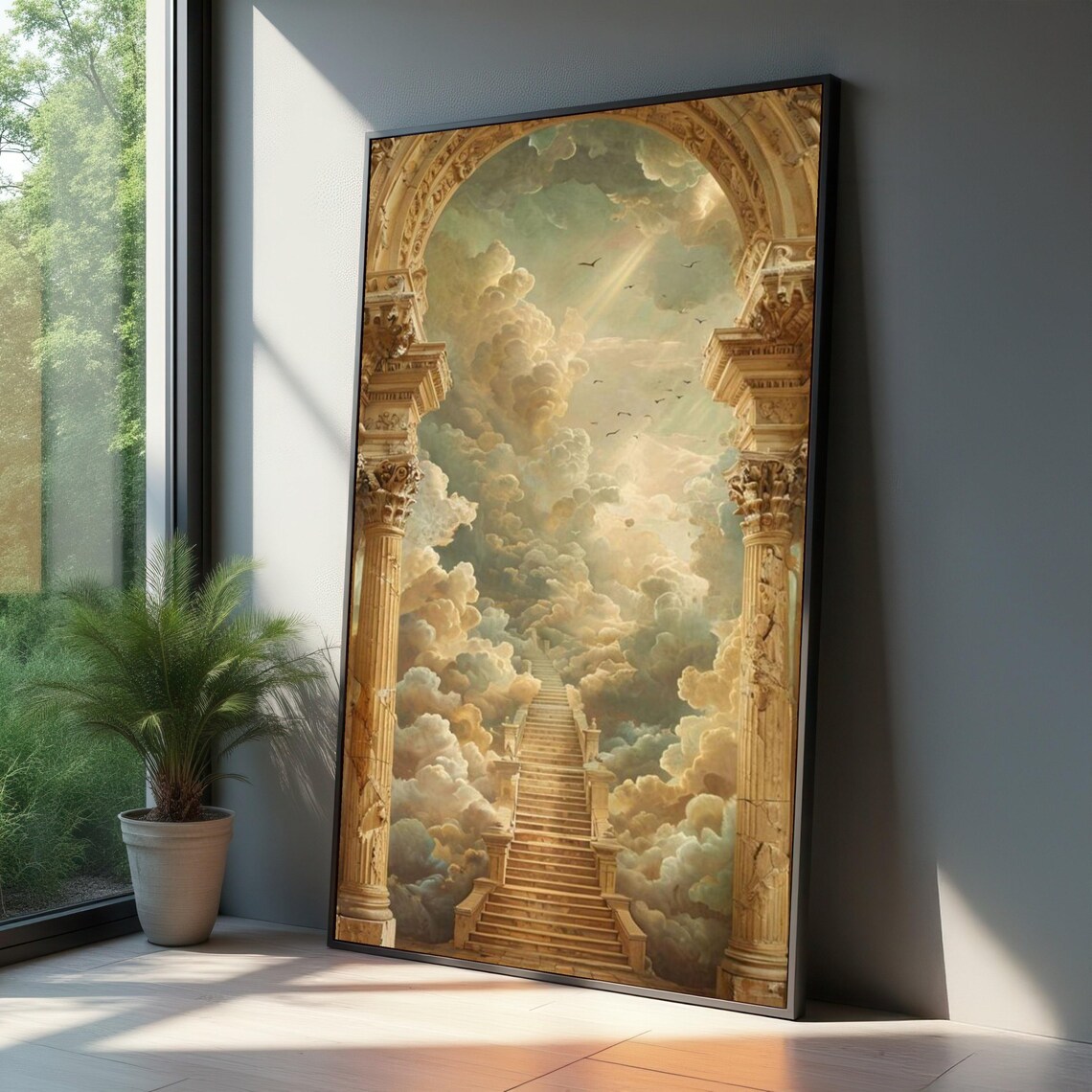 Heavenly Stairway Classical Archway Art Print