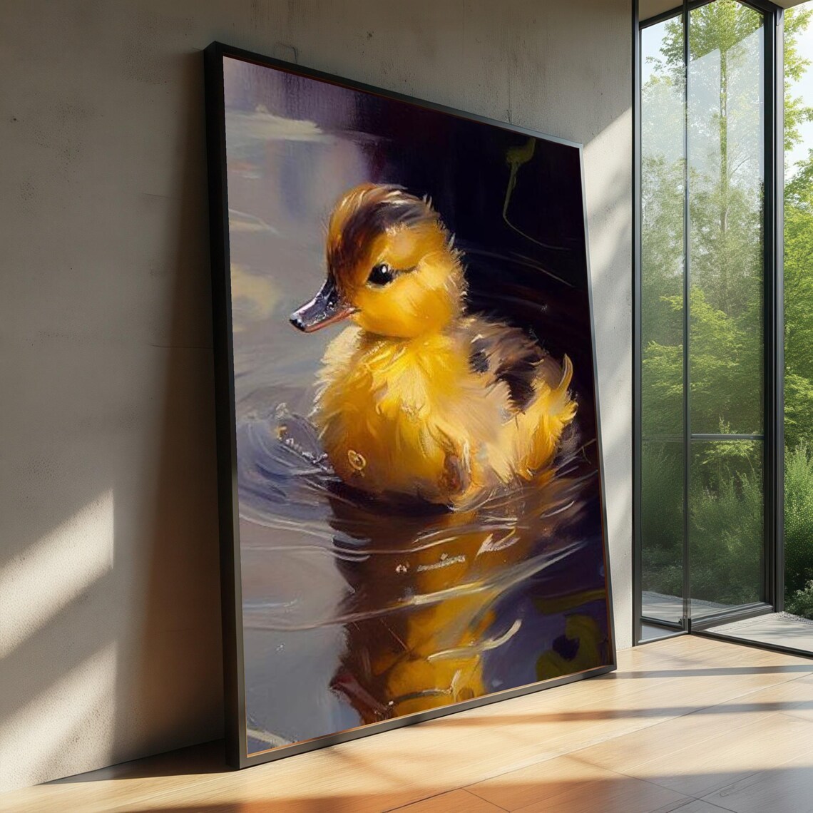 Adorable Yellow Duckling Nursery Decor Poster