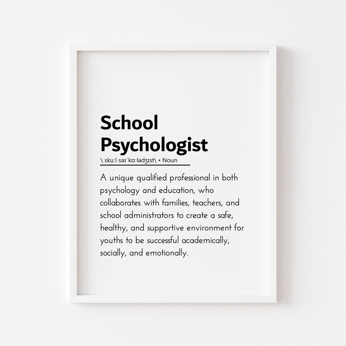 School Psychologist Definition, Psychology Poster
