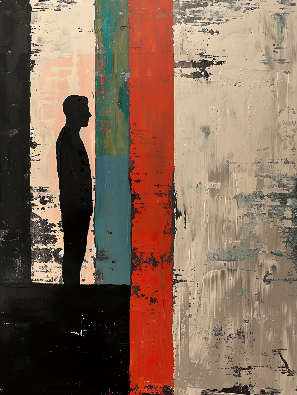 Man Thinks Oil Abstract Wall Art Decorative Mural Decoration Home Office