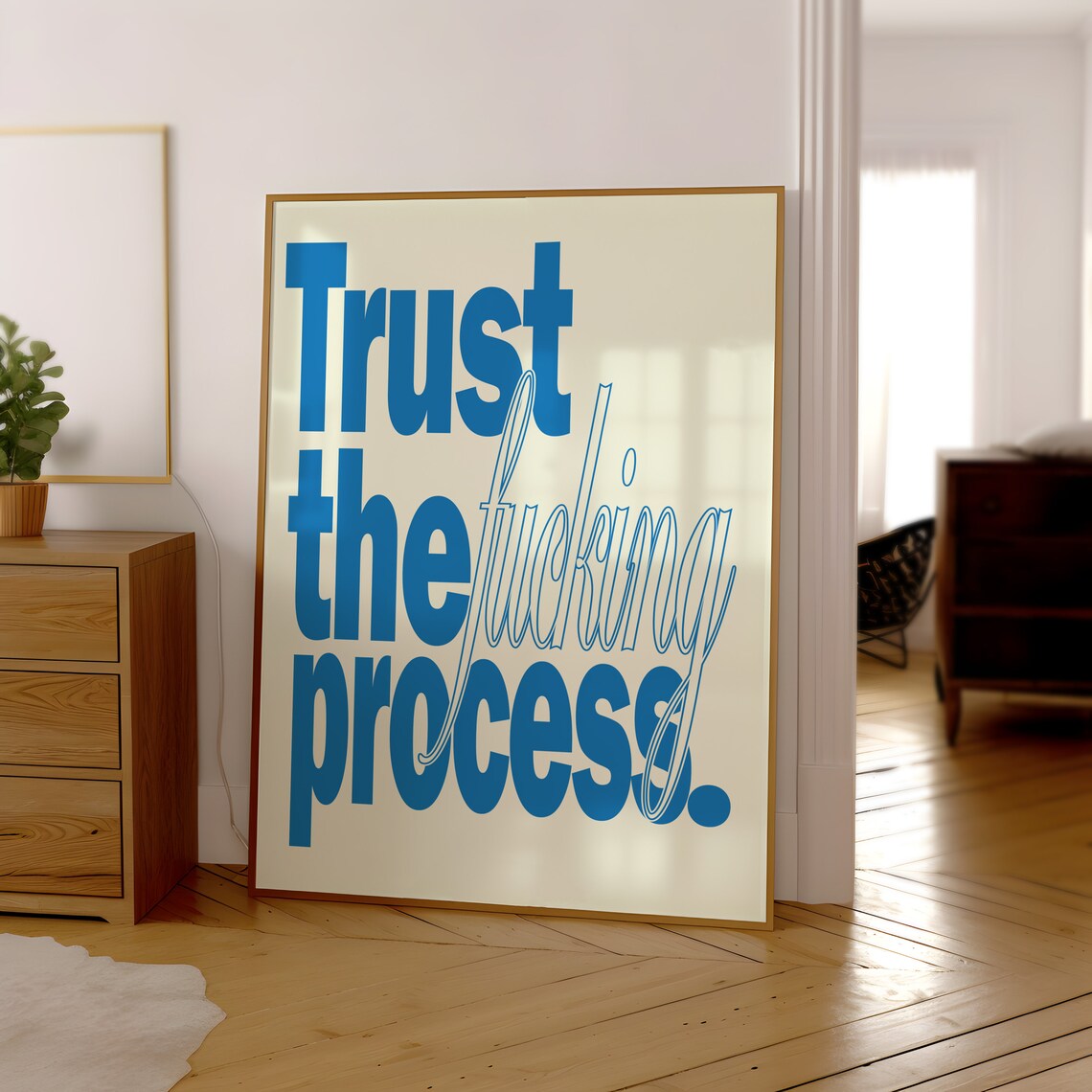 Trust The Fucking Process Retro Typography Art Print